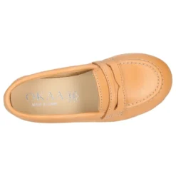Mocasín niño en piel con diseño con ANTIFAZ.