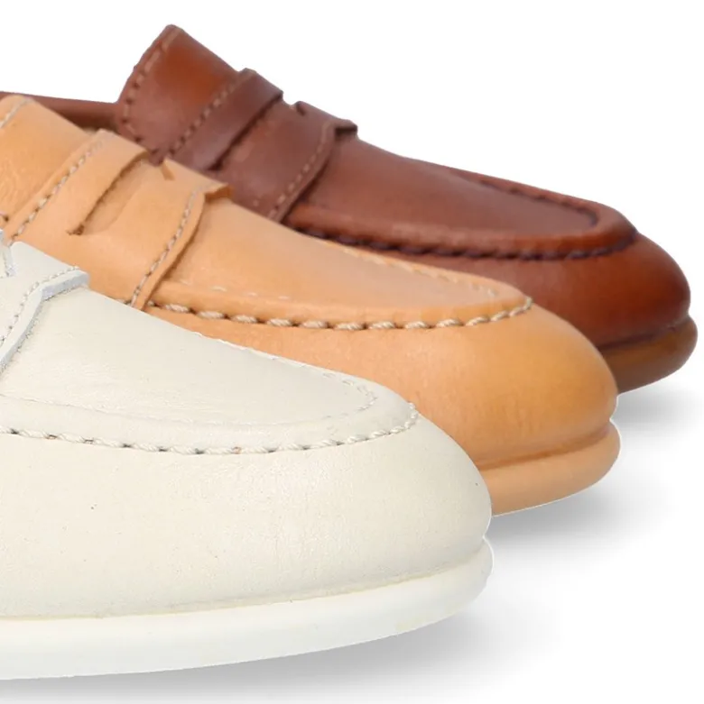 Mocasín niño en piel con diseño con ANTIFAZ.