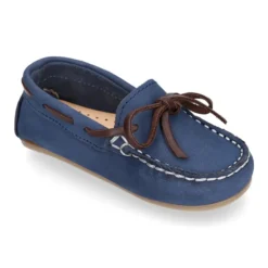 Mocasín niños pequeños con lazos a contraste en piel Nobuck.