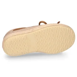 Mocasín niño tipo Alpargata con lazos en piel serraje.