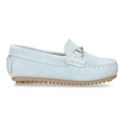 Mocasín peques con estribo en piel serraje.