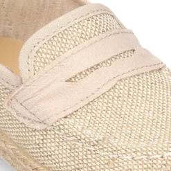 Mocasín tipo alpargata en LINO para peques.