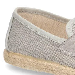 Mocasín tipo alpargata en LINO para peques.