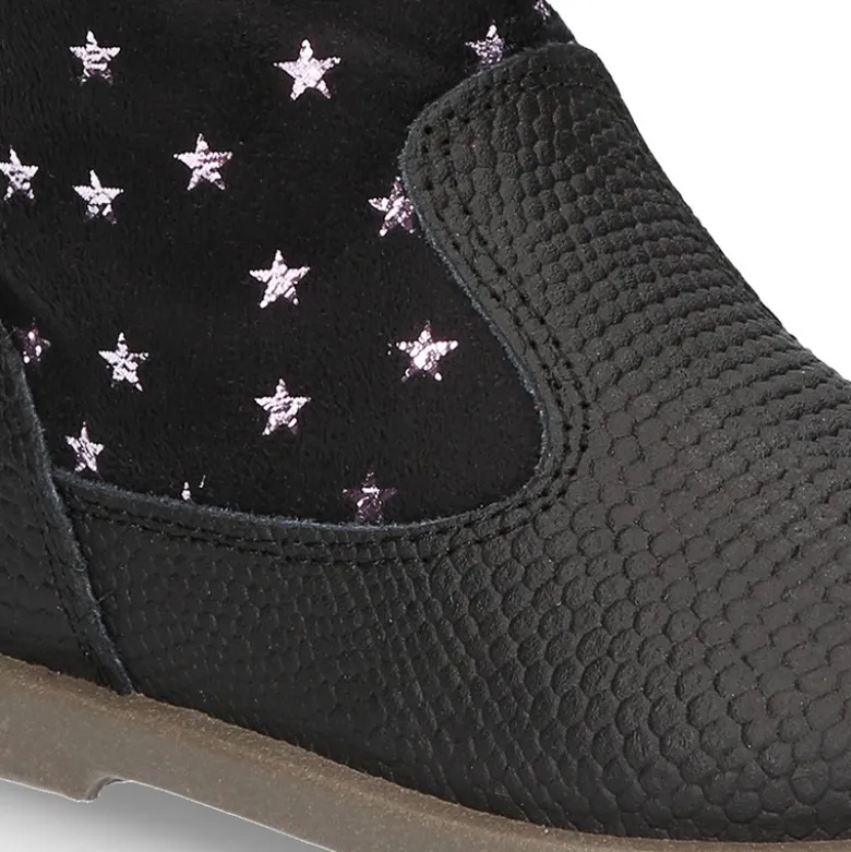 Nueva Bota en piel combinada con Serratex estampado con ESTRELLAS.