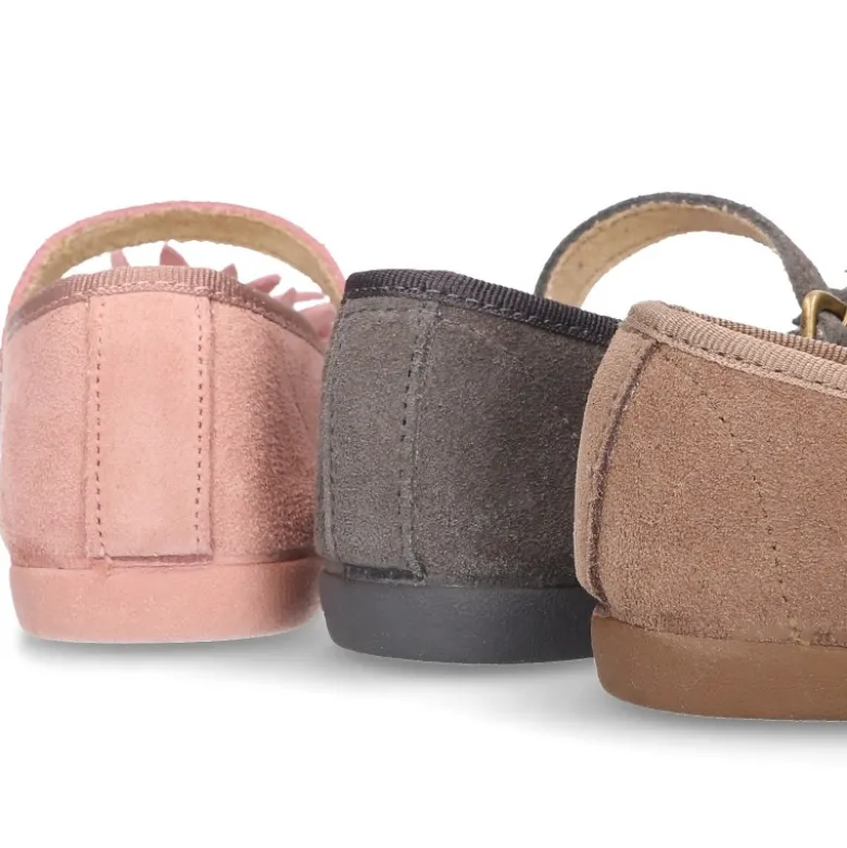Nueva Mercedita con pompon FLOR en piel serraje.