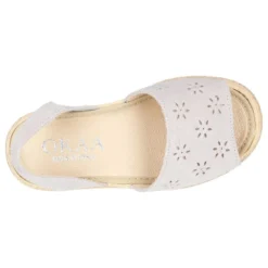 Nueva SANDALIA tipo alpargata con diseño con FLORES en Serraje.