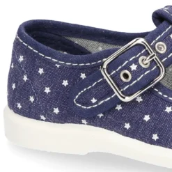 Nuevo pepito con hebilla en lona con ESTRELLAS.