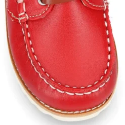 Náutico clásico niño piel con cordones y suela para primavera verano.