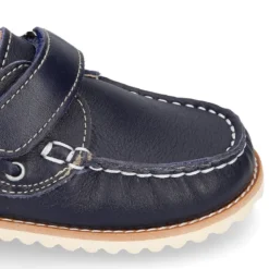 Náutico clásico niño piel sin cordones y suela para primavera verano.