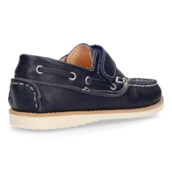 Náutico clásico niño piel sin cordones y suela para primavera verano.