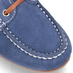 Náutico clásico PRIMAVERA con cordones suela tipo conductor para niños en piel serraje.