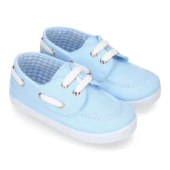 Náutico Lona piqué algodón con cordones.