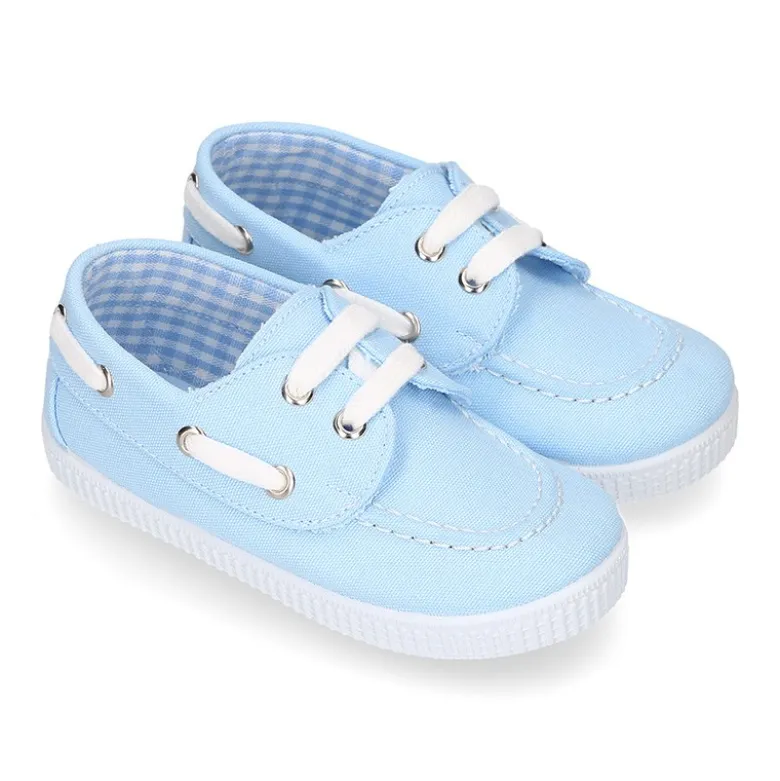 Náutico Lona piqué algodón con cordones.