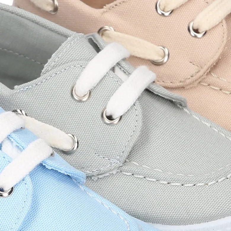 Náutico Lona piqué algodón con cordones.