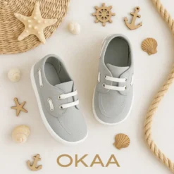 Náutico Lona piqué algodón con cordones.