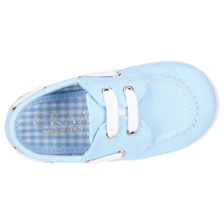 Náutico Lona piqué algodón con cordones.