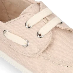 Náutico Lona piqué algodón con cordones.