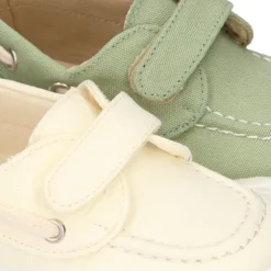 Náutico niño Lona algodón sin cordones.