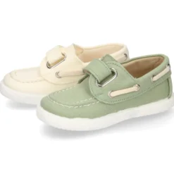 Náutico niño Lona algodón sin cordones.