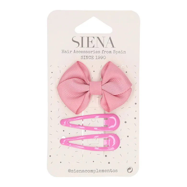 Pack de Clip pico pato con lazo más dos horquillas para el pelo.