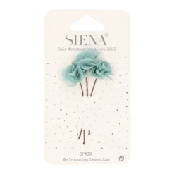 Pack de tres flores de bámbula para el pelo para Ceremonia.