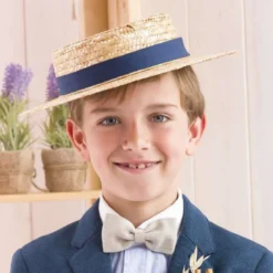 Pajarita niño lino básico para Ceremonia.