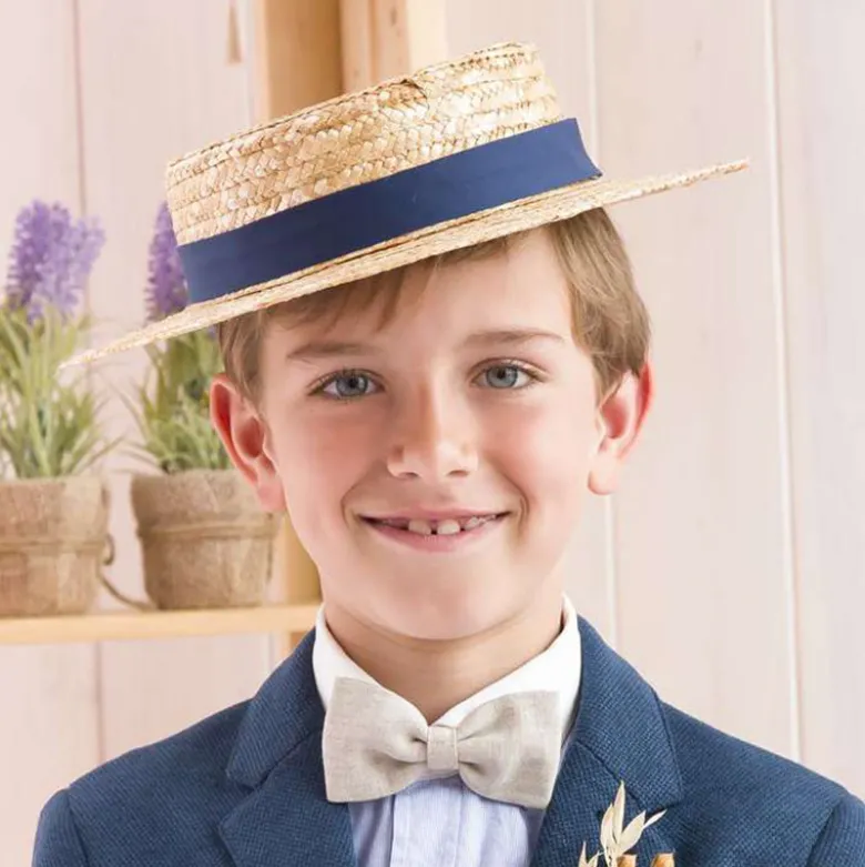 Pajarita niño lino básico para Ceremonia.