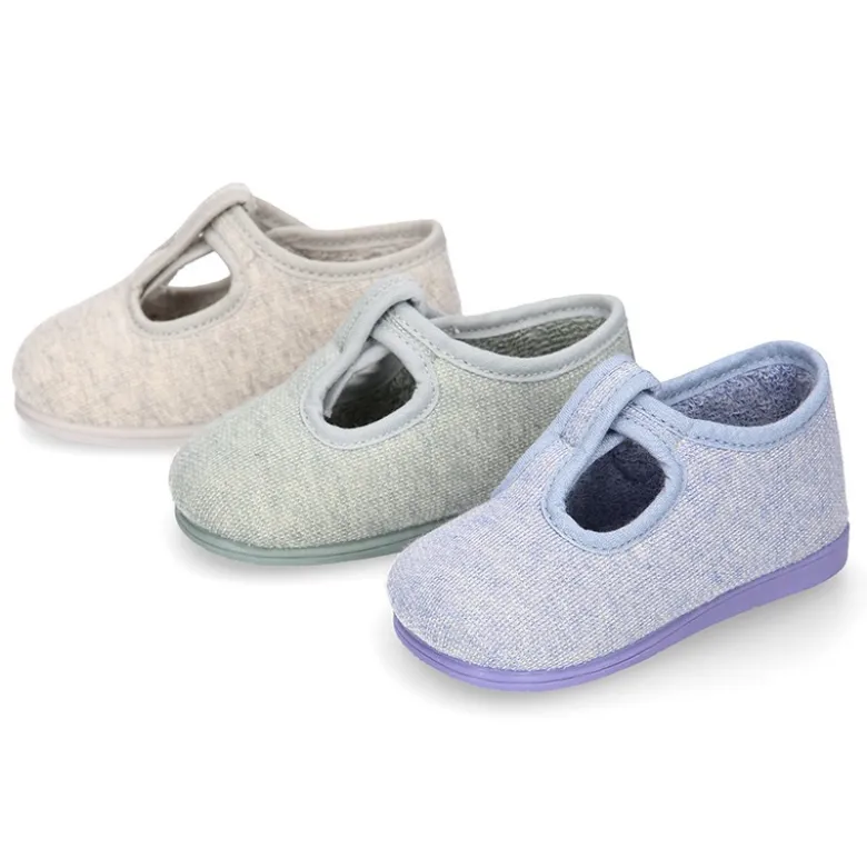 Pepito bebé niño casa lona punto colores pasteles suela SUPER FLEXIBLE.