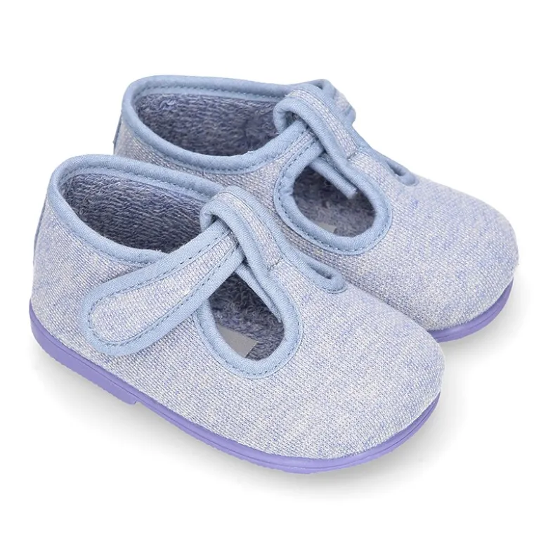Pepito bebé niño casa lona punto colores pasteles suela SUPER FLEXIBLE.