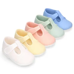 Pepito bebé niño lona piqué en colores pasteles y suela SUPER FLEXIBLE.