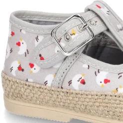 Pepito bebés tipo alpargata en lona estampado POLLITOS.
