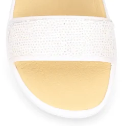 Sandalia Barefoot Blanca con Pala de Lentejuelas – OKAA FLEX
