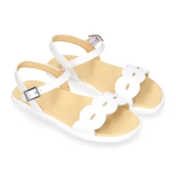 Sandalia Barefoot Blanca con Hebilla – OKAA FLEX