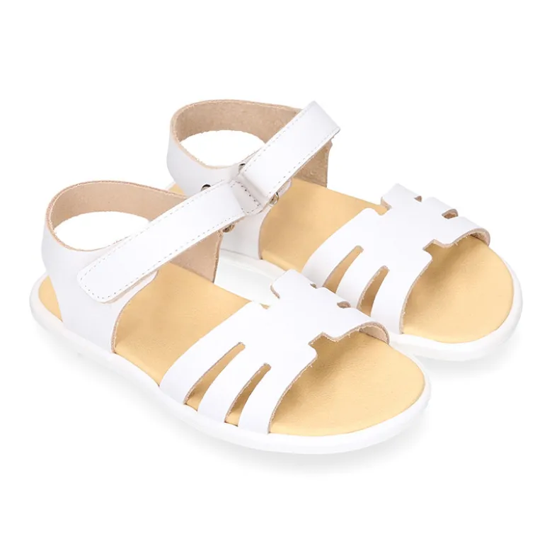Sandalia barefoot niña en color blanco