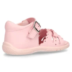 Sandalia Niña peque en piel lavable con lazo y suela SUPER FLEXIBLE.