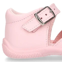 Sandalia Niña peque en piel lavable con mariposa y suela SUPER FLEXIBLE.