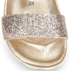 Sandalia Niña vestir tipo BIO en METALIZADO con GLITTER.