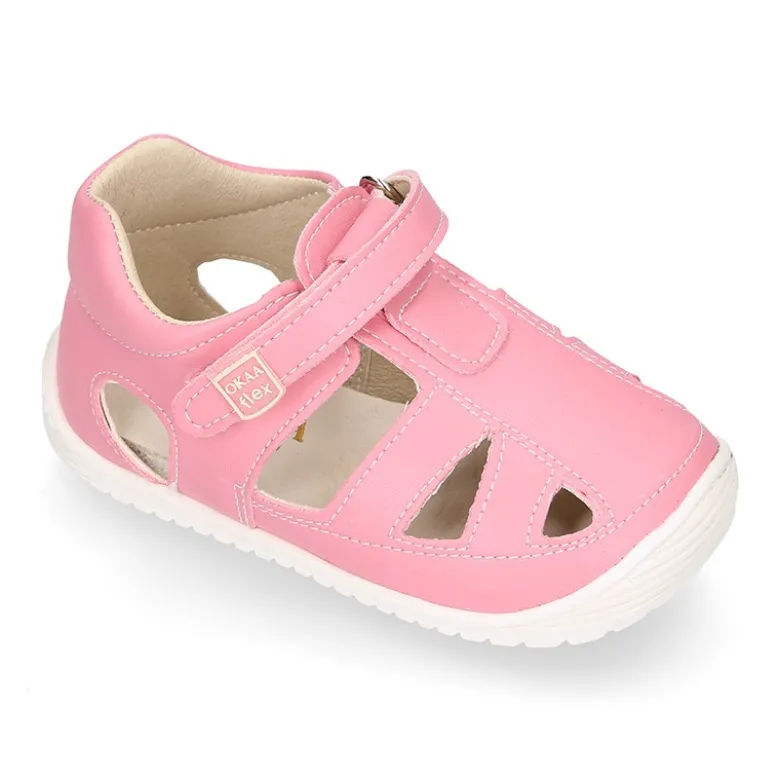 Sandalia niños OKAA FLEX sin cordones en MICRO PUNTO SUAVE.