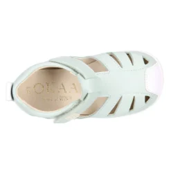 Sandalia niños respetuosa Okaa Flex en piel en colores.