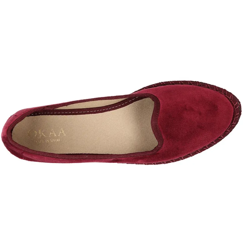Slipper mujer en terciopelo en colores de moda.