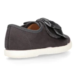 Tenis Moda sin cordones y con LAZO de TERCIOPELO en serratex.
