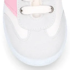 Tenis niños combinado en lona algodón y cordones.
