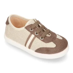 Tenis niños OKAA combinado en lona con serratex y cordones. Edición especial OTOÑO.