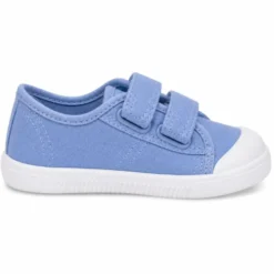 Zapatilla BAREFOOT niños sin cordones en lona en color jeans