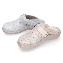 Zapatilla casa niñas OKAA ZUECO en lana con ESTRELLAS.