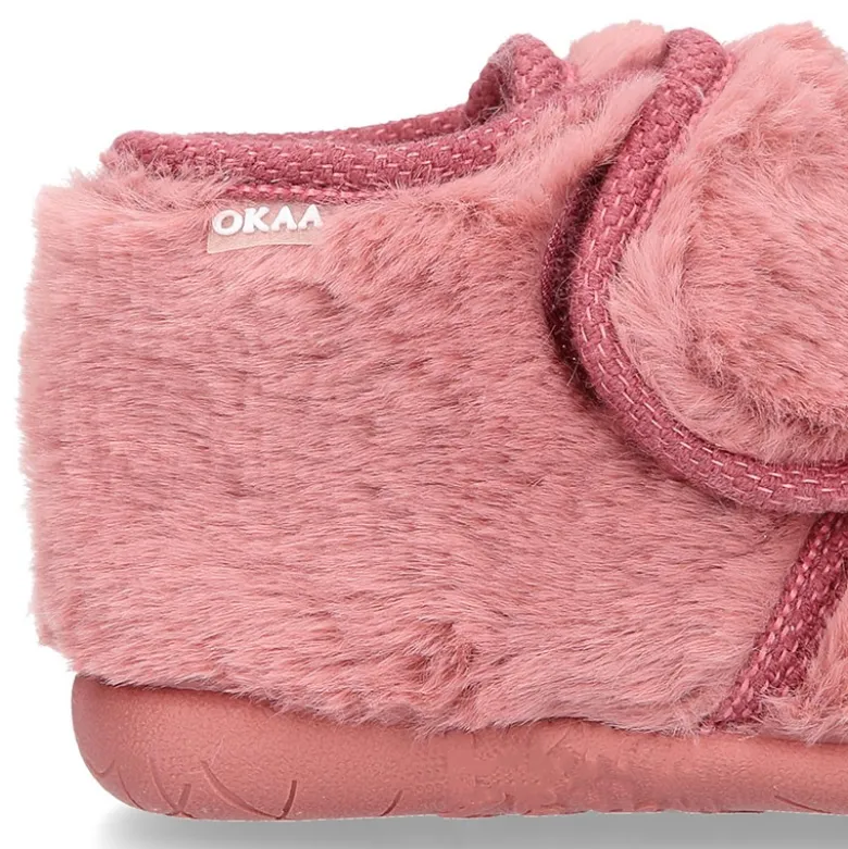 Zapatilla casa niñas tipo Botita sin cordones y diseño CONEJITO.