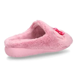 Zapatilla casa niñas tipo zueco en lona tipo lana con diseño CONEJITA
