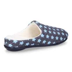Zapatilla casa niños abierta en pana con ESTRELLAS.