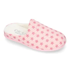 Zapatilla casa niños abierta en pana con ESTRELLAS.