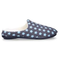 Zapatilla casa niños abierta en pana con ESTRELLAS.